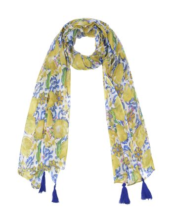 ΦΟΥΛΑΡΙ/ΠΑΡΕΟ  ΛΕΥΚΟ/ΚΙΤΡΙΝΟ/ΜΠΛΕ   (100%COTTON)