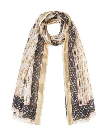 ΦΟΥΛΑΡΙ/ΠΑΡΕΟ ΕΚΡΟΥ ΜΕ ΚΟΚΚΙΝΑ/ΜΑΥΡΑ ΨΑΡΙΑ 100X180 (100% COTTON)