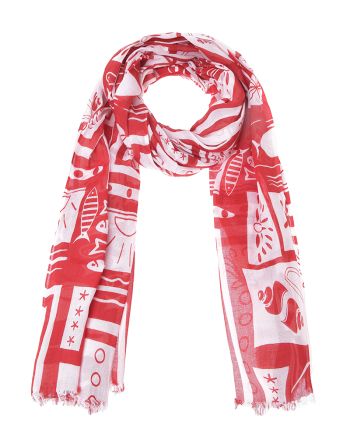 ΦΟΥΛΑΡΙ/ΠΑΡΕΟ ΣΕ ΚΟΚΚΙΝΟ ΜΕ ΣΧΕΔΙΑ 100Χ180 (100% COTTON)