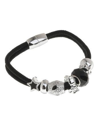 ΒΡΑΧΙΟΛΙ ΜΑΥΡΟ ΜΕ ΑΣΗΜΙ ΛΕΠΤΟΜΕΡΕΙΕΣ Δ8