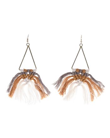 ΣΚΟΥΛΑΡΙΚΙΑ MACRAME ΠΟΡΤΟΚΑΛΙ/ΛΕΥΚΑ ΜΕ ΦΟΥΝΤΕΣ