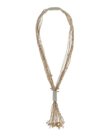 NECKLACE WITH BEADS IN GOLD/WHITE COLOR