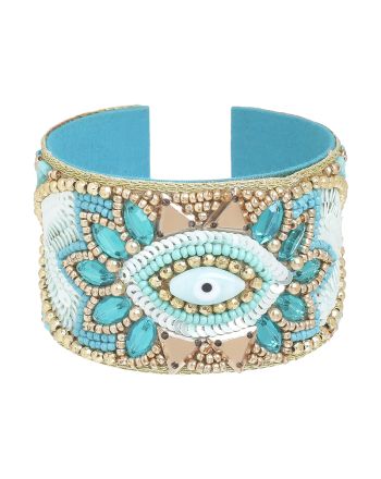 ΒΡΑΧΙΟΛΙ ΣΕ ΓΑΛΑΖΙΟ ΧΡΩΜΑ ΜΕ ΣΧΕΔΙΑ ΜΑΤΙ