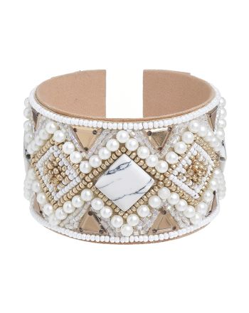 ΒΡΑΧΙΟΛΙ ΣΕ ΛΕΥΚΌ/ΜΠΕΖ ΧΡΩΜΑ ΜΕ ΜΟΤΙΒΑ