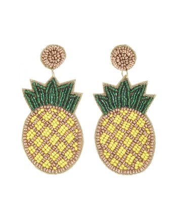 EARRINGS 'PINEAPPLE' IN YELLOW