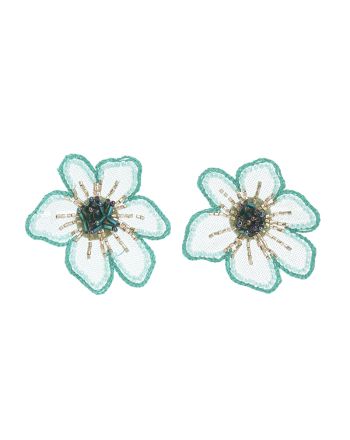 EARRINGS IN WHITE/BLUE