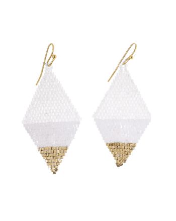 S/2 ΣΚΟΥΛΑΡΊΚΙΑ ΛΕΥΚΟ/ΧΡΥΣΟ ΜΕ ΧΑΝΤΡΕΣ 2.5Χ1Χ6