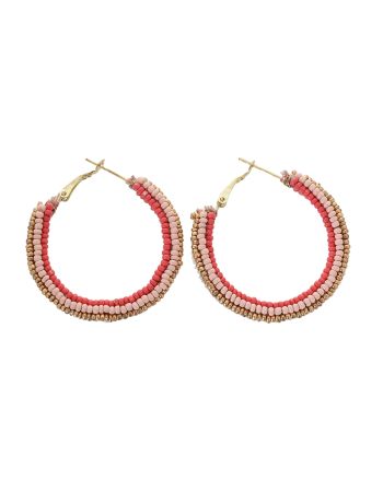 S/2 ΣΚΟΥΛΑΡΙΚΙΑ ΚΟΡΑΛΙ/ΧΡΥΣΟ ΜΕ ΧΑΝΤΡΕΣ 4Χ3Χ5