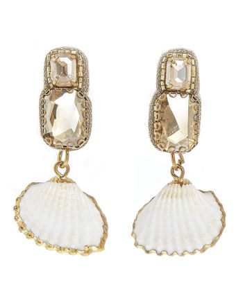 ΣΚΟΥΛΑΡΙΚΙΑ ''ΚΟΧΥΛΙ'' ΛΕΥΚΟ/ΧΡΥΣΟ ΜΕ ΠΕΤΡΕΣ