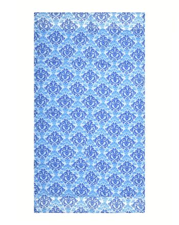 DOUBLEFACE BEACH TOWEL IN TURQUOISE/BLUE/WHITE COLOR 110Χ180 (100%COTTON)