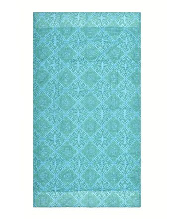 DOUBLEFACE BEACH TOWEL IN  GREEN/BLUE  COLOR 110Χ180 (100% COTTON)
