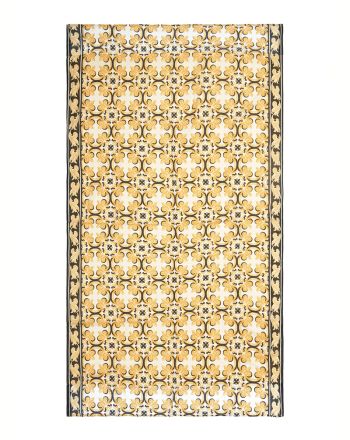 ΠΕΤΣΕΤΑ ΘΑΛΑΣΣΗΣ ΔΙΠΛΗΣ ΟΨΗΣ  ΚΙΤΡΙΝΟ-ΜΟΥΣΤΑΡΔΙ 110 Χ180 (100% COTTON)