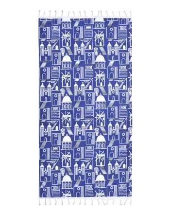 ΠΕΤΣΕΤΑ PESTEMAL ΣΕ ΜΠΛΕ ΧΡΩΜΕ ΜΕ ΔΙΑΦΟΡΑ ΣΧΕΔΙΑ 90Χ180 ( 100% COTTON)