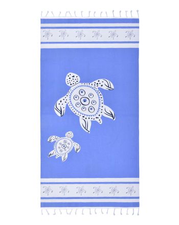 ΠΕΤΣΕΤΑ PESTEMAL ΣΕ ΛΕΥΚΟ/ΜΠΛΕ ΧΡΩΜΑ ΜΕ ΧΕΛΩΝΕΣ 90X180 (100% COTTON)