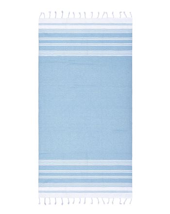 ΠΕΤΣΕΤΑ PESTEMAL ΣΕ ΤΙΡΚΟΥΑΖ/ΛΕΥΚΟ ΧΡΩΜΑ 90X180 (100% COTTON)