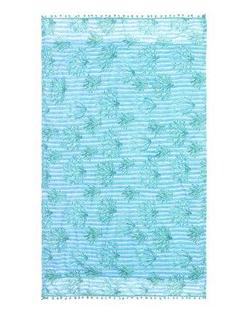 ΠΕΤΣΕΤΑ ΔΙΠΛΗΣ ΟΨΗΣ ΛΕΥΚΌ/ΓΑΛΑΖΙΟ ΜΕ ΤΥΡΚΟΥΑΖ ΛΕΠΤΟΜΕΡΕΙΕΣ (50% COTTON 50% POLYESTER)