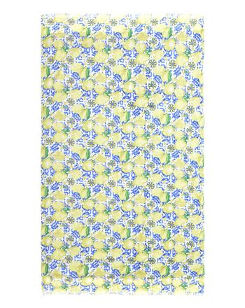 ΠΕΤΣΕΤΑ ΔΙΠΛΗΣ ΟΨΗΣ ΛΕΥΚΟ/ΚΙΤΡΙΝΟ/ΜΠΛΕ   (50% COTTON 50% POLYESTER)