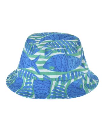 ΚΑΠΕΛΟ ΥΦΑΣΜΑΤΙΝΟ ΜΠΛΕ ΜΕ ΨΑΡΙΑ Φ25Χ8 (100% COTTON)