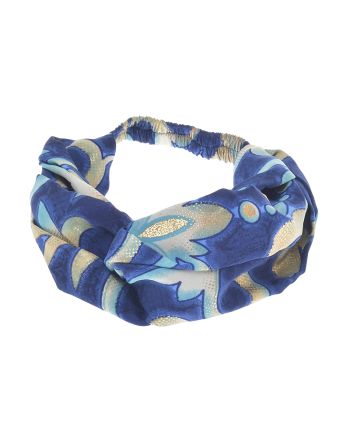 ΚΟΡΔΕΛΑ ΜΑΛΛΙΩΝ  ΜΠΛΕ ΜΕ ΤΥΡΚΟΥΑΖ/ΧΡΥΣΕΣ ΛΕΠΤΟΜΕΡΕΙΕΣ