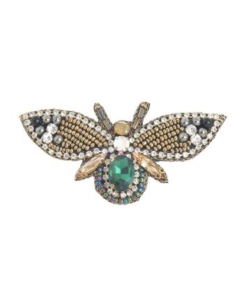 ΚΑΡΦΙΤΣΑ ΣΕ ΧΡΥΣΟ/ΛΕΥΚΟ ΜΕ ΠΡΑΣΙΝΗ ΠΕΤΡΑ