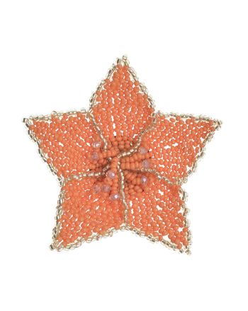 BROOCH IN ORANGE FLOWER
