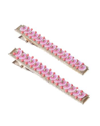 S/2 ΤΣΙΜΠΙΔΑΚΙΑ ΜΑΛΛΙΩΝ ΣΕ ΡΟΖ ΧΡΩΜΑ