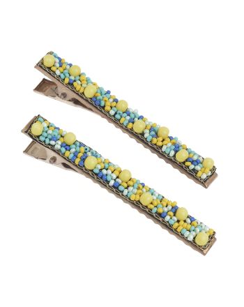 S/2 ΤΣΙΜΠΙΔΑΚΙΑ ΜΑΛΛΙΩΝ ΜΕ ΚΙΤΡΙΝΕΣ/ΜΠΛΕ ΠΕΤΡΕΣ