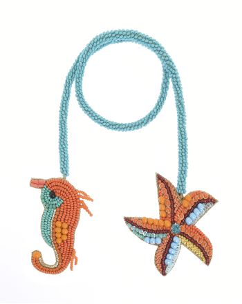 BAG TIE CHARM WITH SEA STAR DESIGN